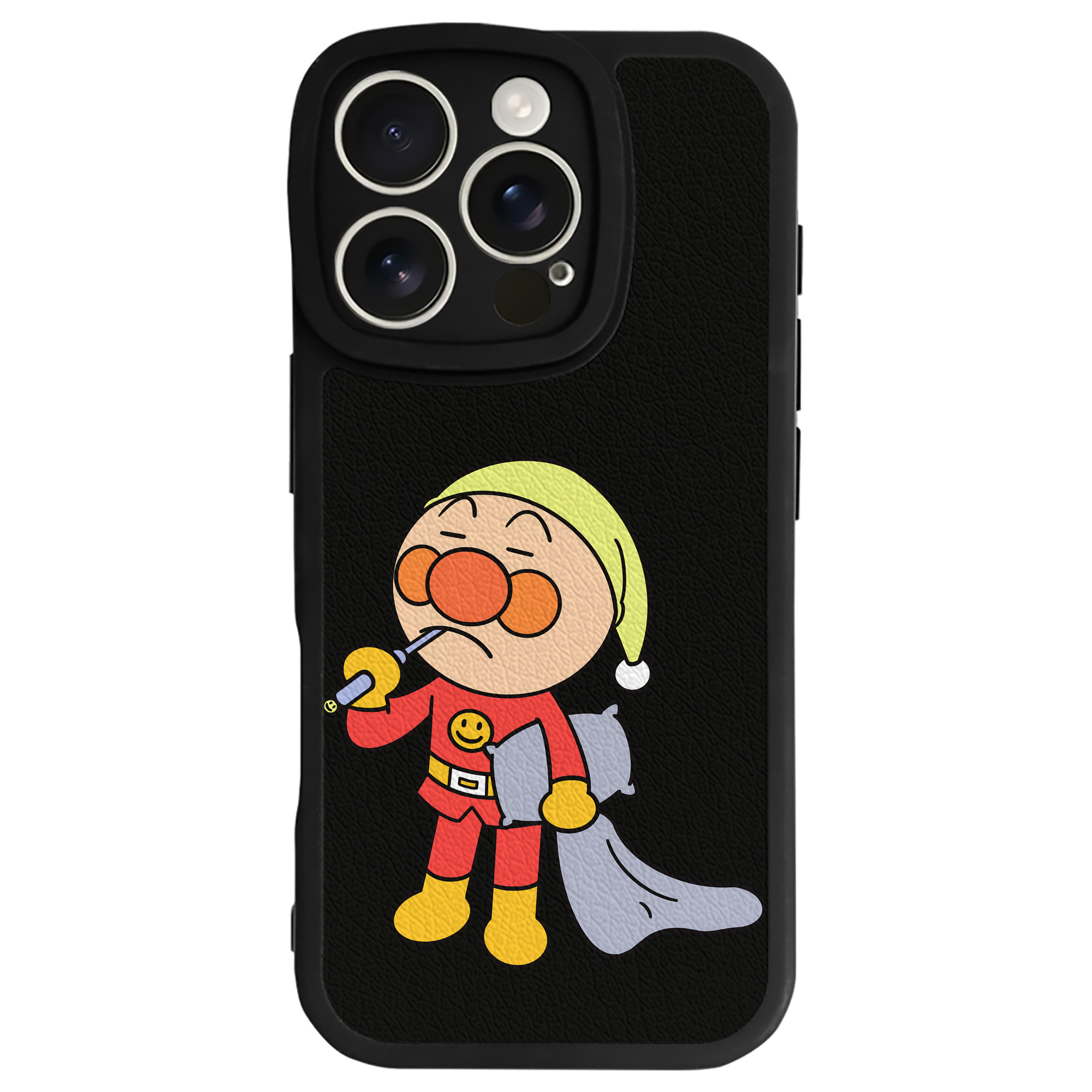 （画像用） アンパンマン Anpanman 【iPhone 16シリーズ対応】シリコンスマホケース（レザー調） 材質：シリコン